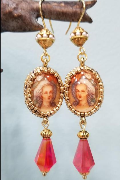 Antoinette Bead Embroidered Earrings