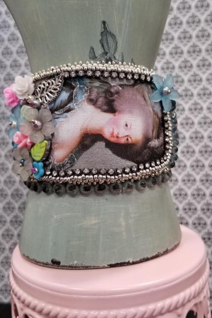 Marie Antoinette Bead Embroidered Cuff