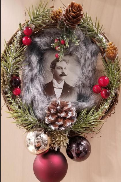 Mustached Gentleman Mini Wreath