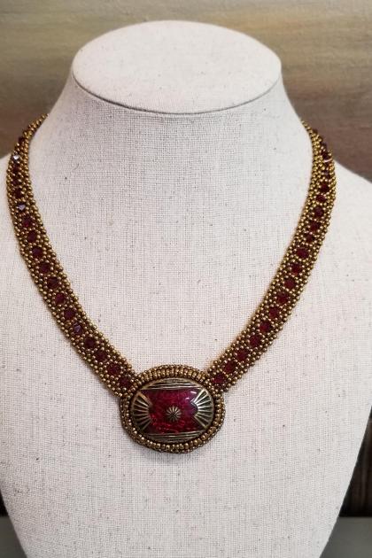 Empire Art Deco Beaded Necklace