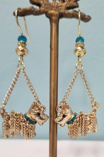 Scottish Dog Charm Earrings