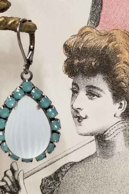 Pacific Opal Bollywood Earrings