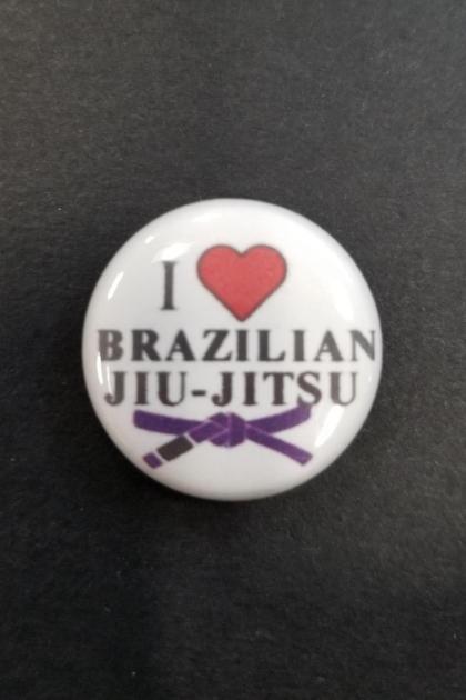 I LOVE BRAZILIAN JIUJITSU (Purple Belt) PIN