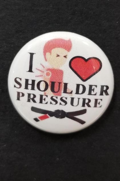I LOVE SHOULDER PRESSURE PIN