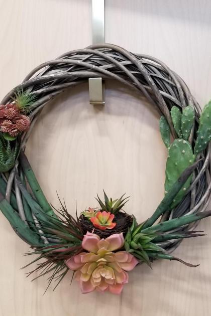 Succulent and Cactus Wreath