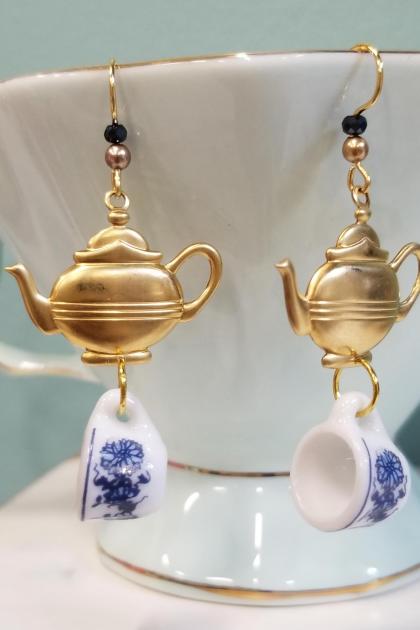 Tea Pot and Tea Cup Earrings