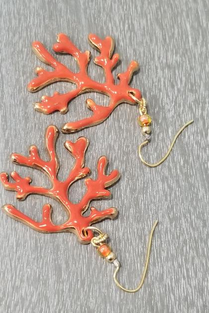 Coral Earrings