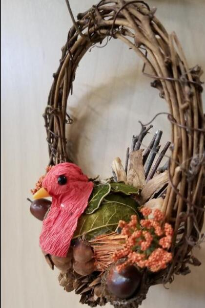 Thanksgiving Turkey Mini Wreath
