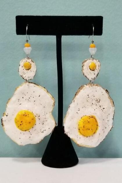 Sunny Side Up Egg Earrings