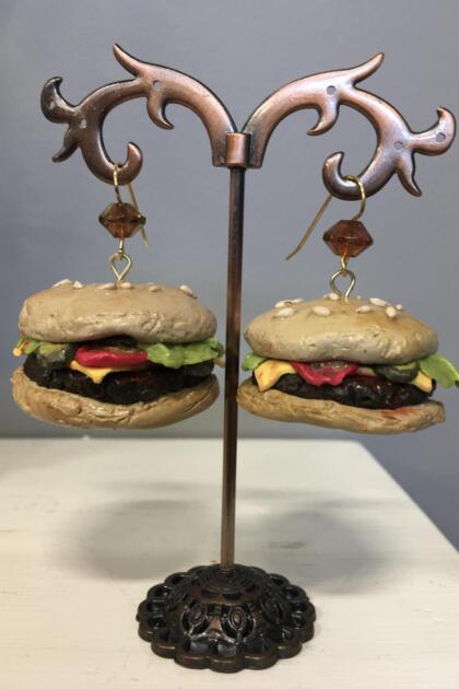 Hamburger Cheeseburger Earrings