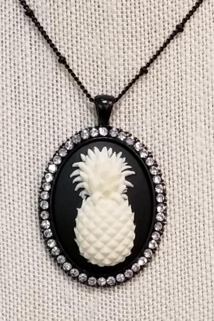 Pineapple Cameo Necklace