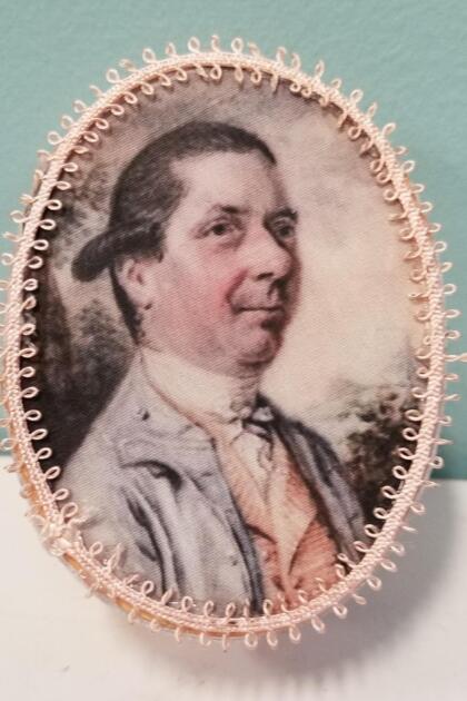 Peach and Gray Georgian Gentleman Decorative Box