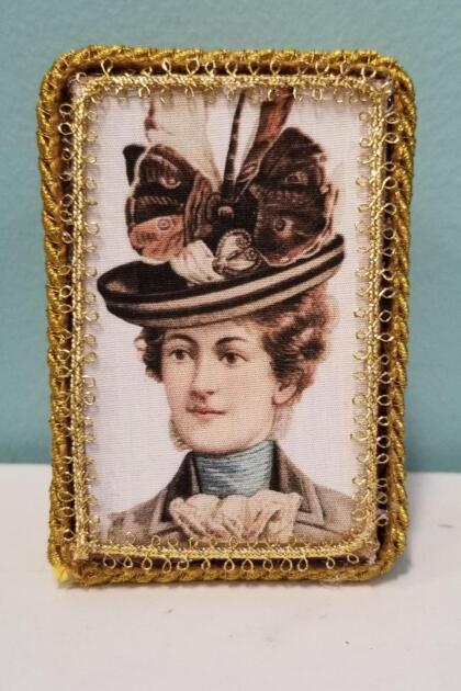 Vintage Illustration of Victorian Woman with Hat Decorative Box (Smaller Size)