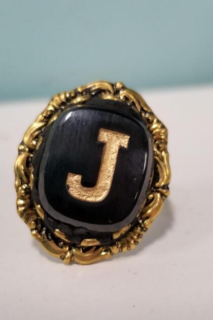 Vintage Initial "J" Ring