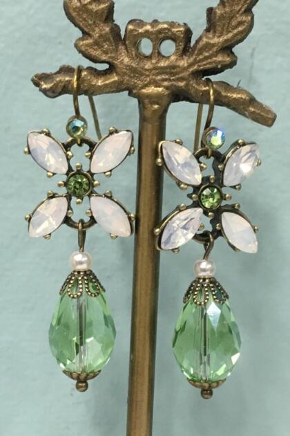 Peridot and Petals Earrings