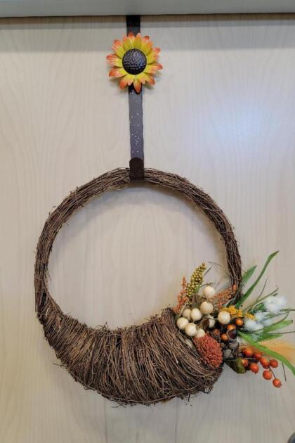 Cornucopia Fall Harvest Wreath