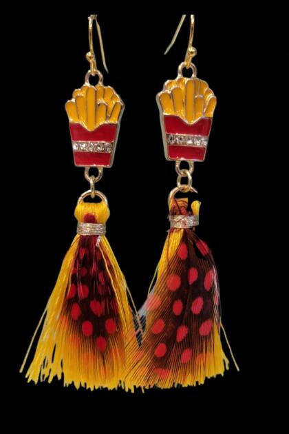 Enamel French Fry Earrings