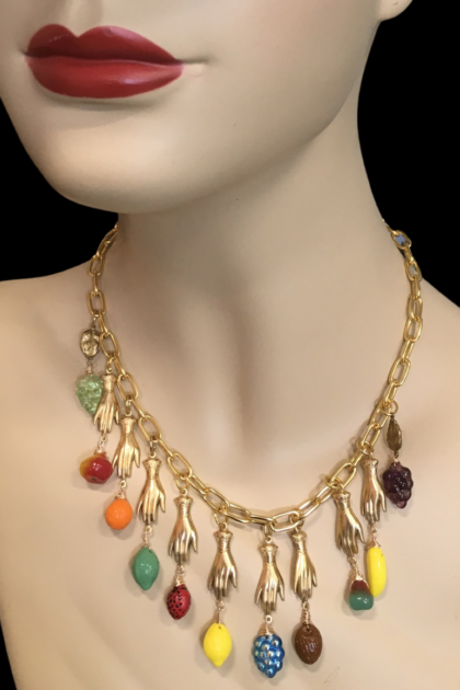 Handpicked Fruit Paperclip Charm Necklace