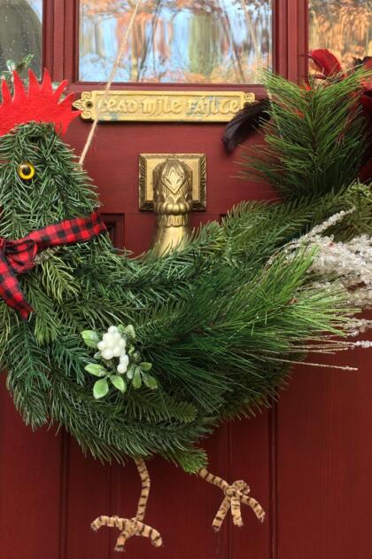 Christmas Chicken or Rooster Wreath Class