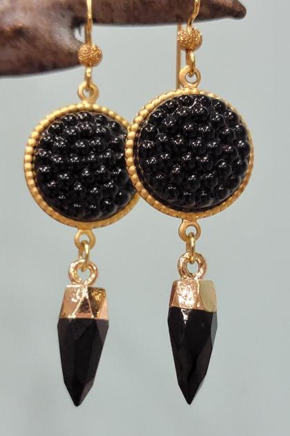 Trypophobic Blackberry Pie and Dagger Earrings