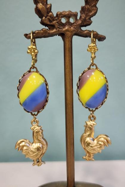 Spring Chicken Earrings