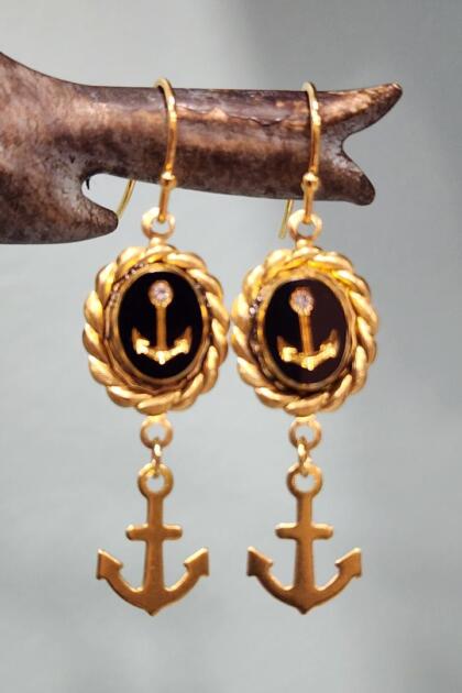 Anchors Away Nautical Earrings